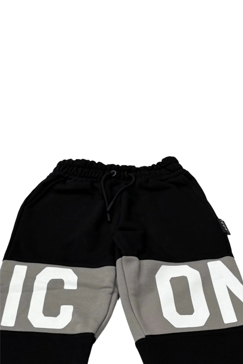 Pantaloni tuta ragazzo con banda con maxi logo lettering IBSP00744