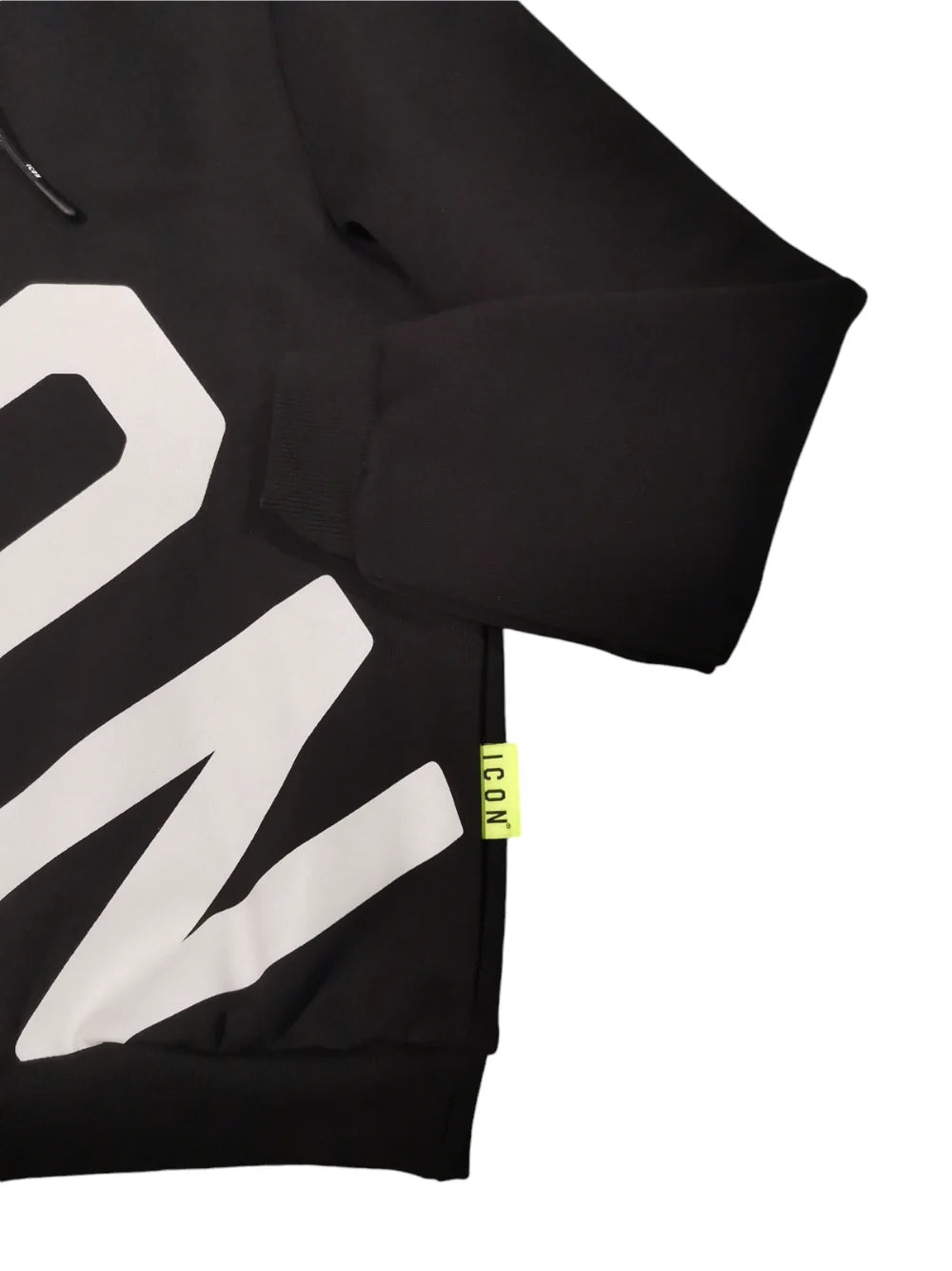 Felpa con cappuccio da ragazzo e maxi logo trasversale