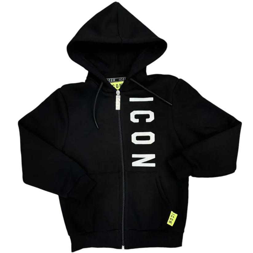 Felpa da ragazzo con cappuccio e chiusura con zip