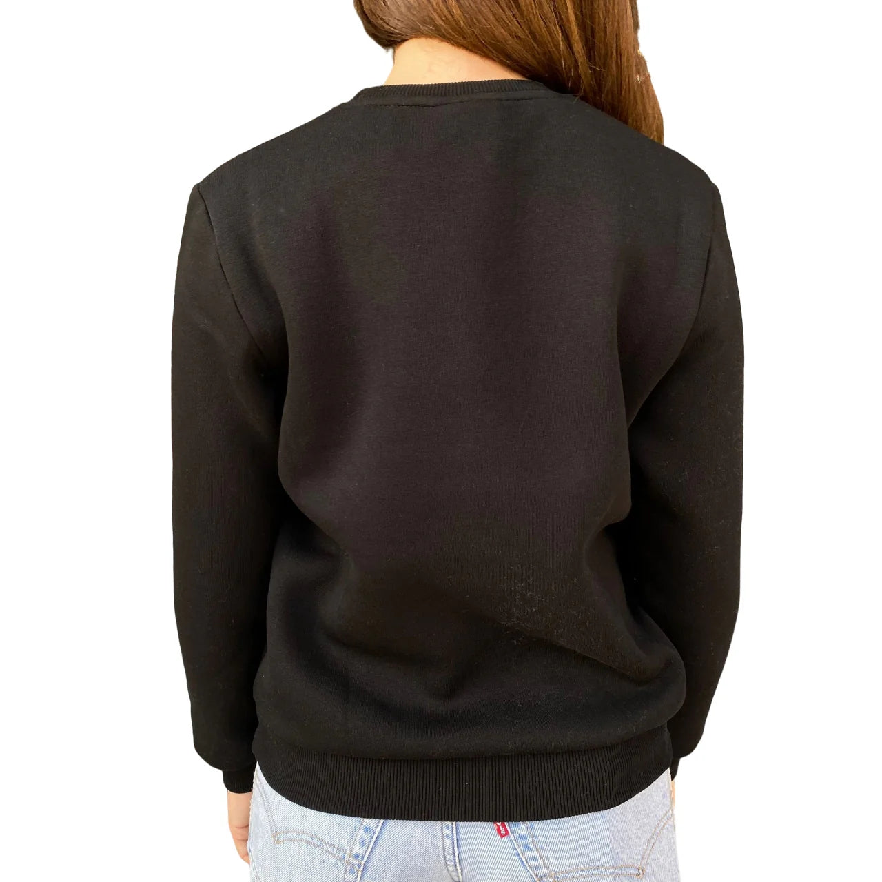 Felpa da ragazza con maxi logo lettering frontale