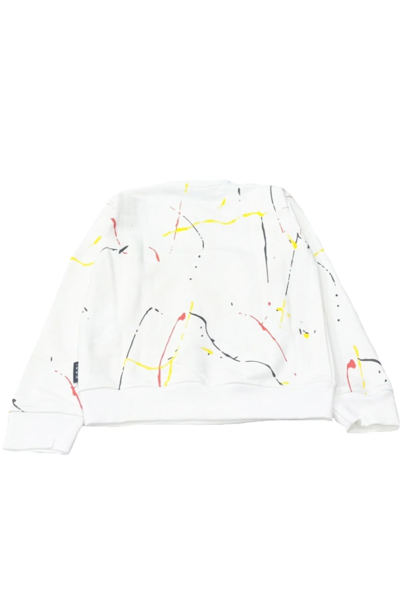 Felpa da ragazzo con grafica art e logo lettering a contrasto IBSW00840