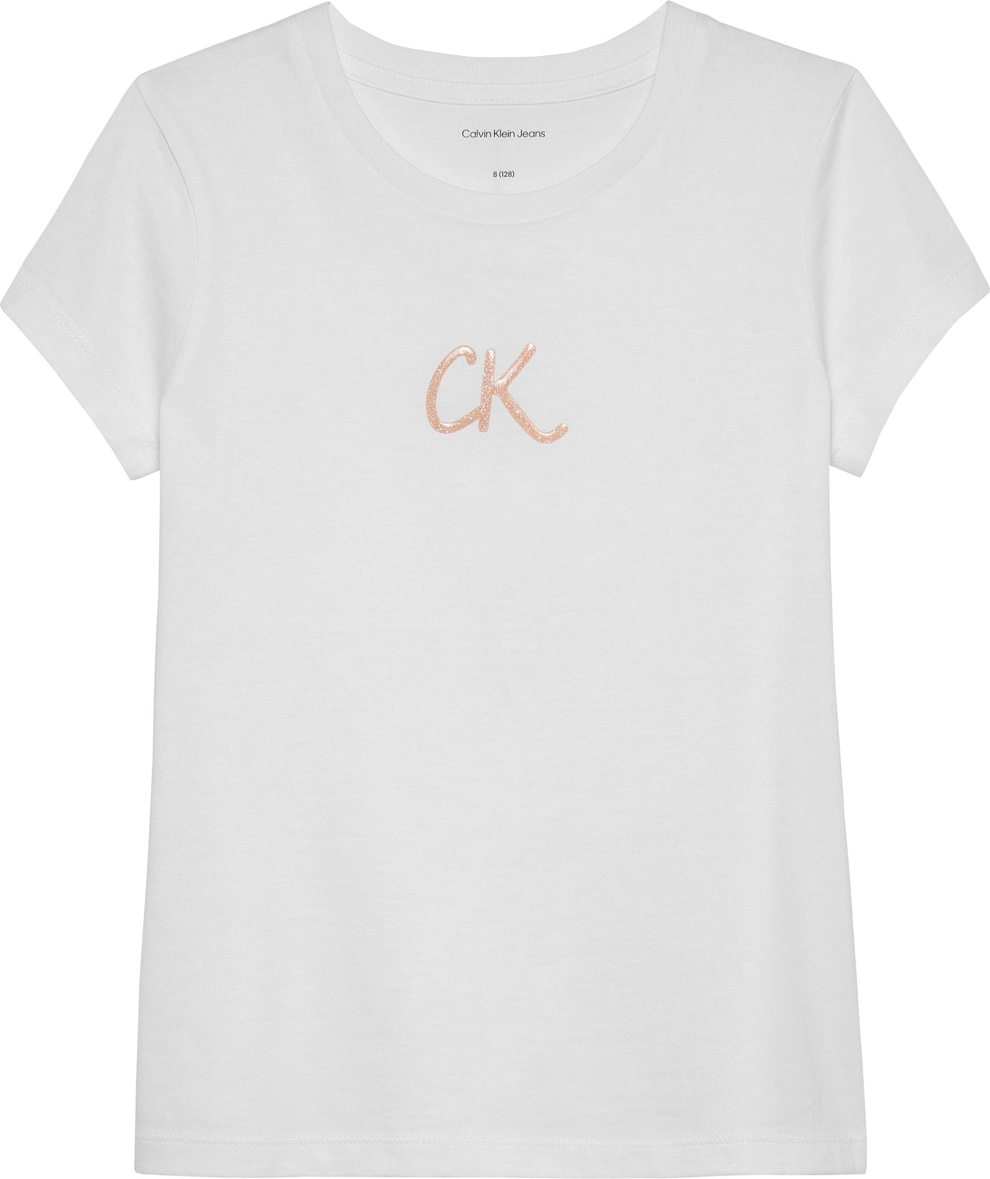 T-shirt da ragazza con logo monogram a contrasto con glitter sul davanti IG0IG02972YAF
