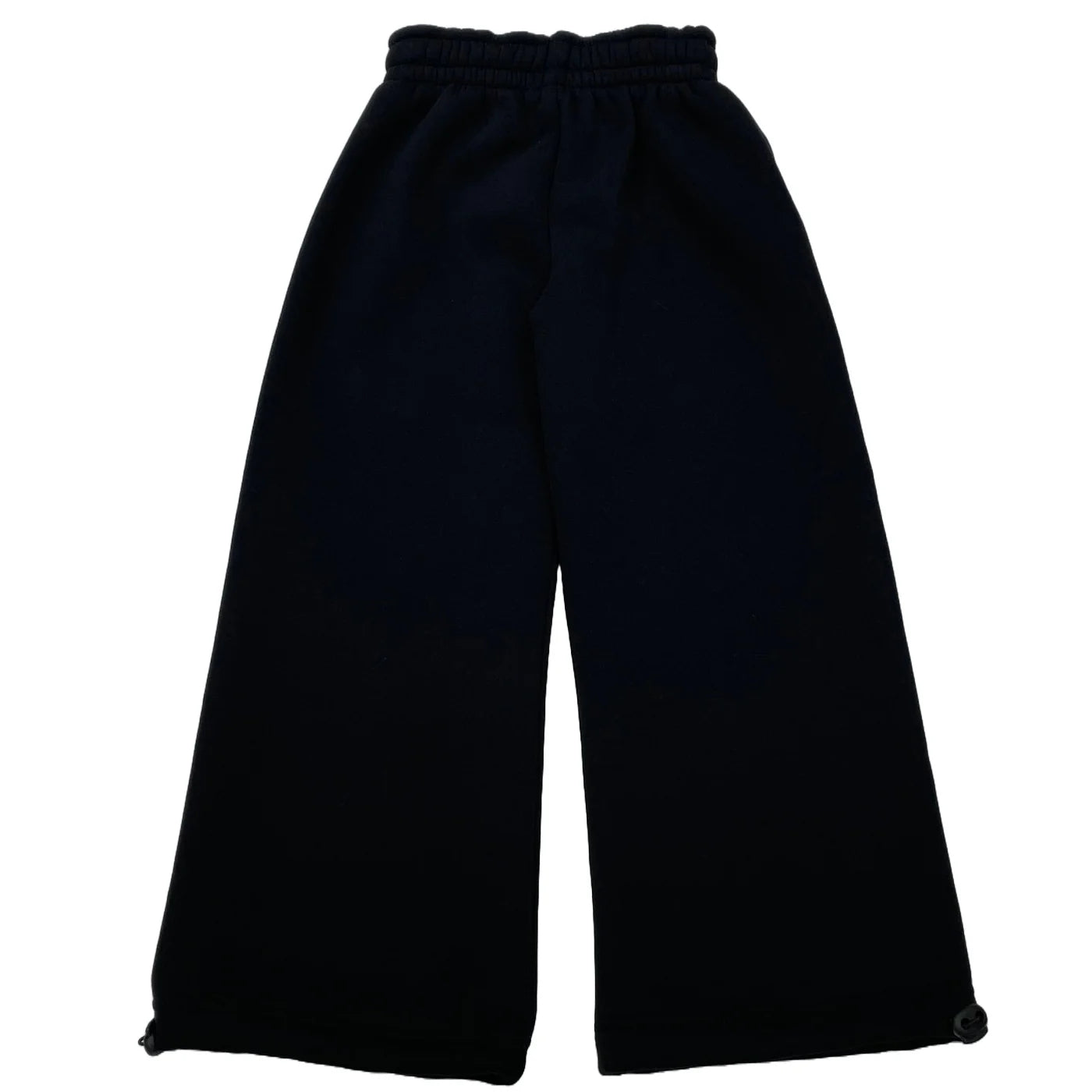 Pantaloni tuta da ragazza a zampa con maxi logo sul fondo