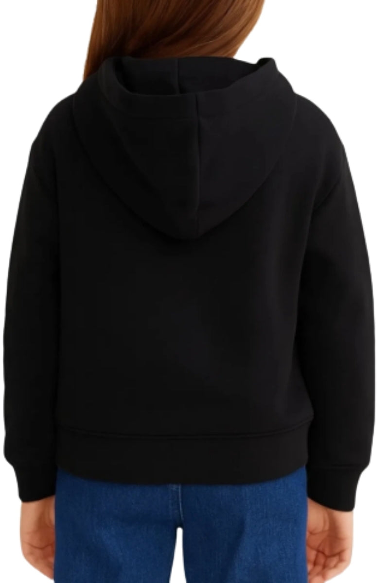 Felpa da ragazza aperta con stampa con logo lettering e cuore IGSW00805