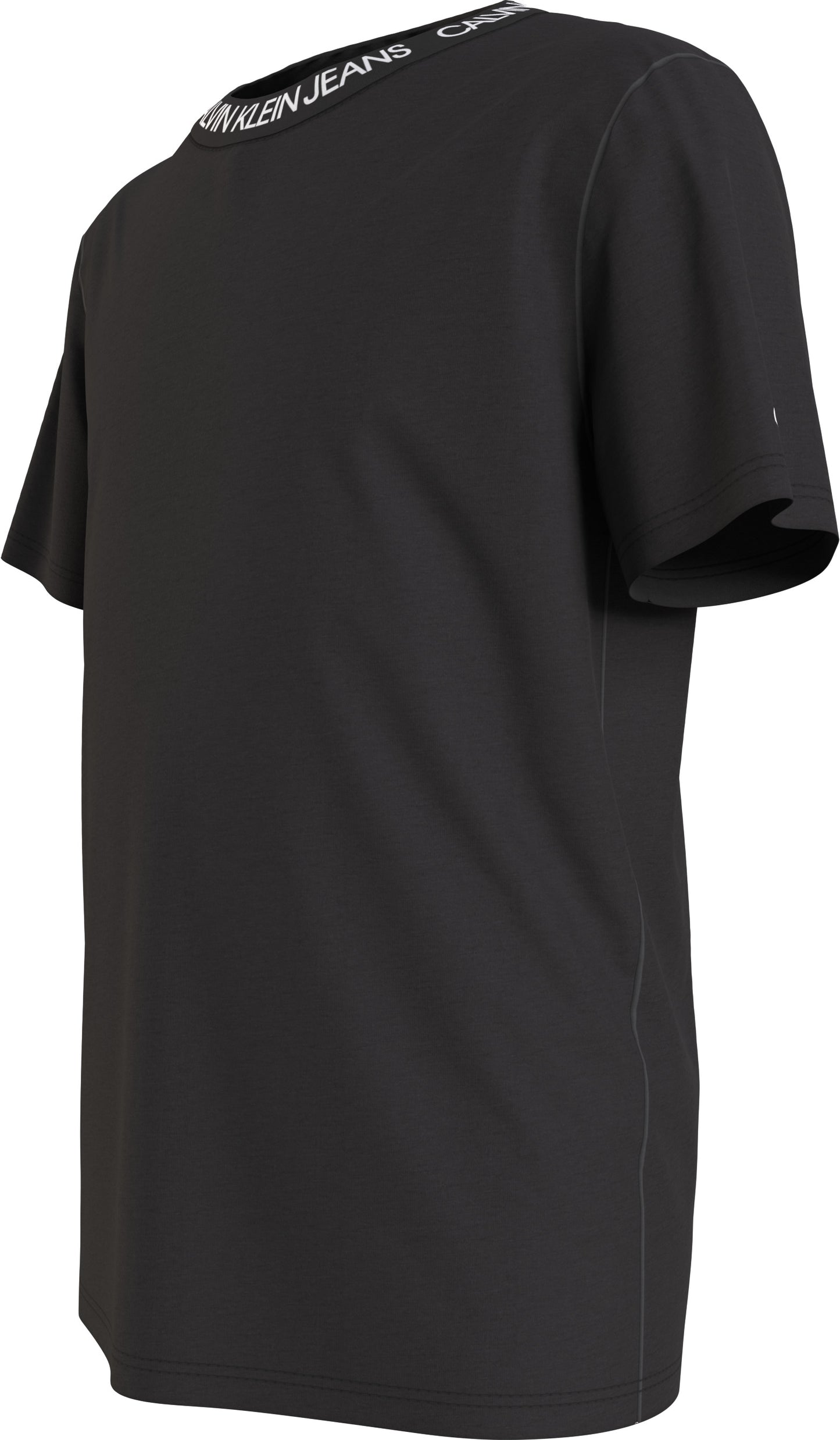 T-shirt da ragazzo in cotone con logo lettering a contrasto sul collo e logo monogram sulla manica IU0IU00234BEH