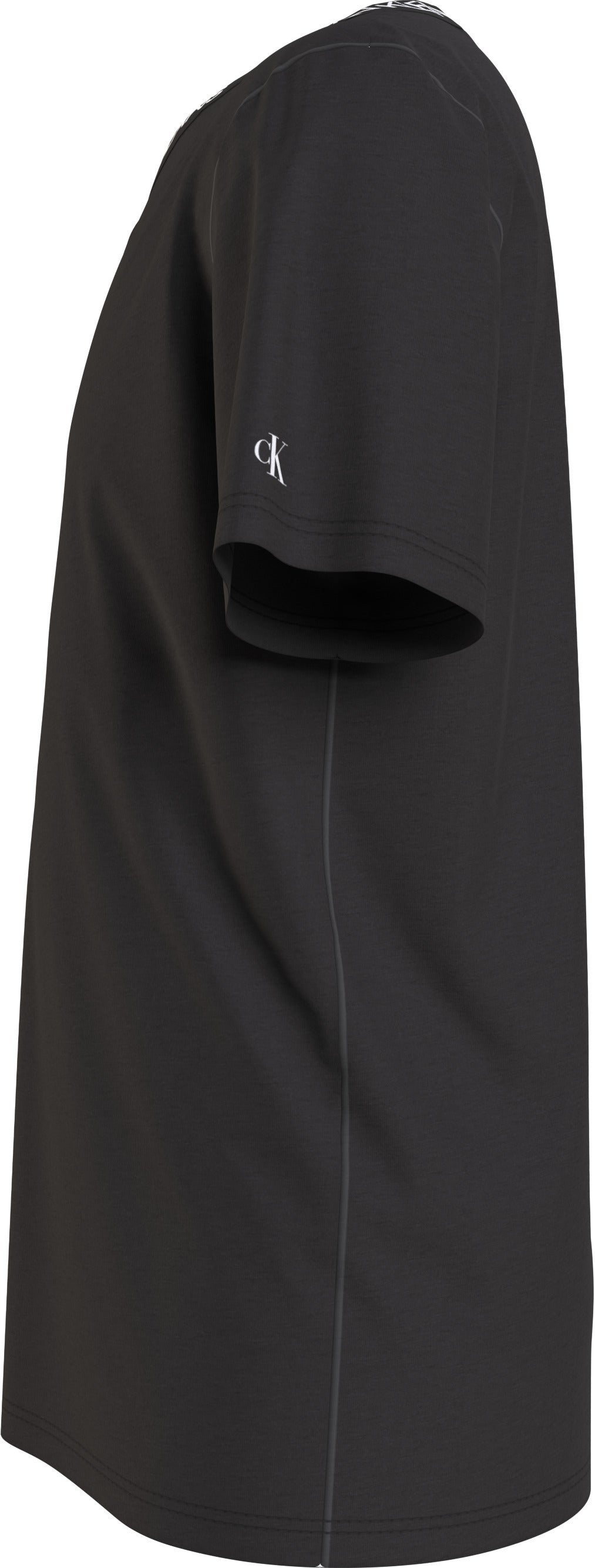 T-shirt da ragazzo in cotone con logo lettering a contrasto sul collo e logo monogram sulla manica IU0IU00234BEH