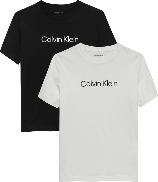 Set due t-shirt da ragazzo con logo lettering a contrasto sul davanti  IU0IU0069001R