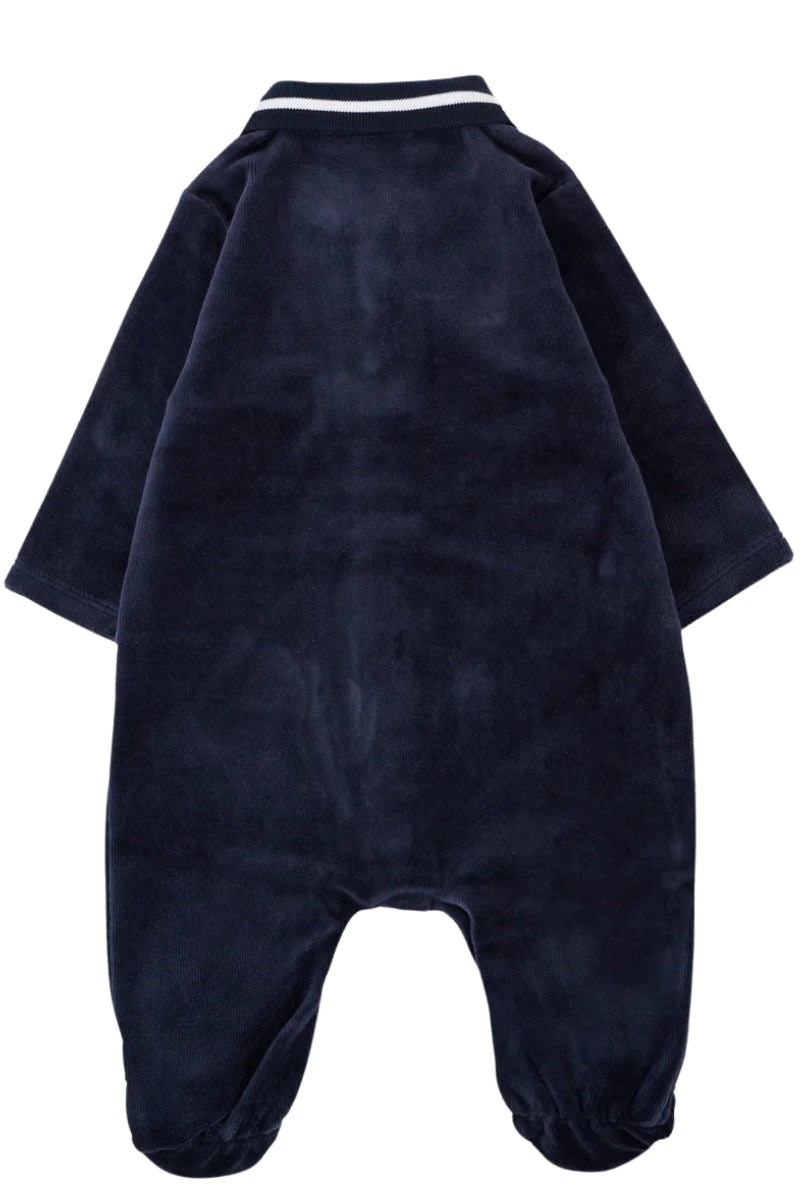 Tutina da neonato in ciniglia con chiusura con bottoni J52522