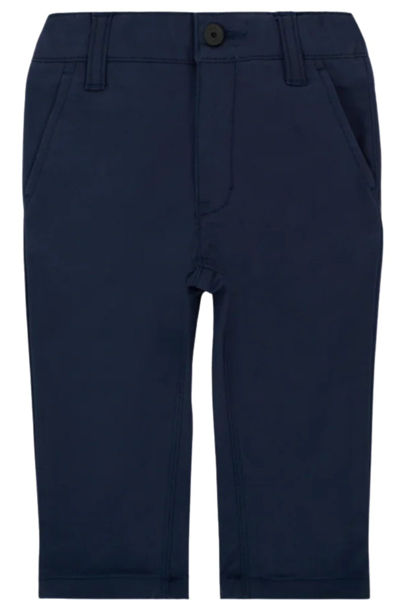 Pantaloni da neonato e bambino in cotone con patch a contrasto sul retro J52705