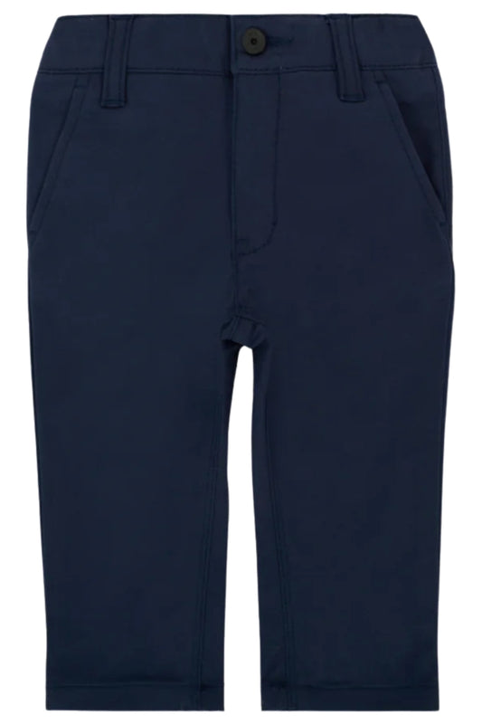 Pantaloni da neonato e bambino in cotone con patch a contrasto sul retro J52705