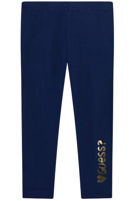 Leggins da neonata e bambina con stampa logo lettering con effetto metallizzato sul fondo a sinistra K5YB04K6YW4