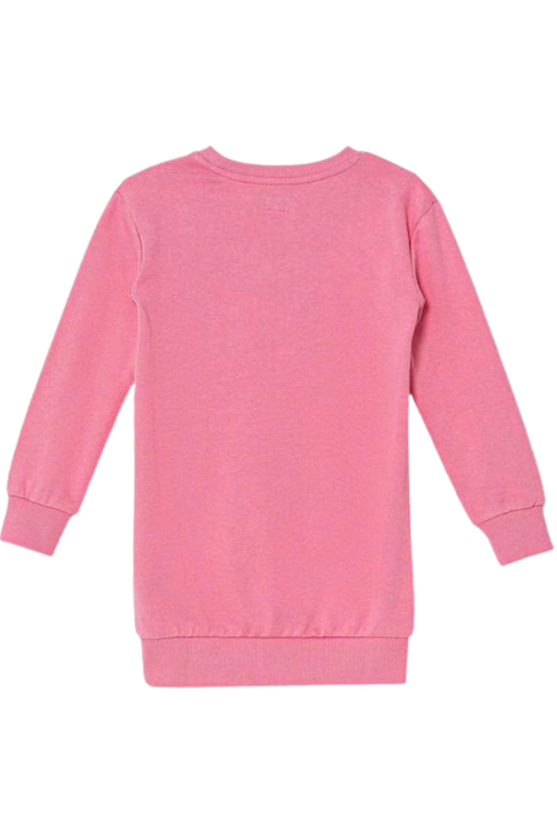 Abito da bambina in cotone con maxi logo 4G con strass sul davanti K5YK02KA6R4