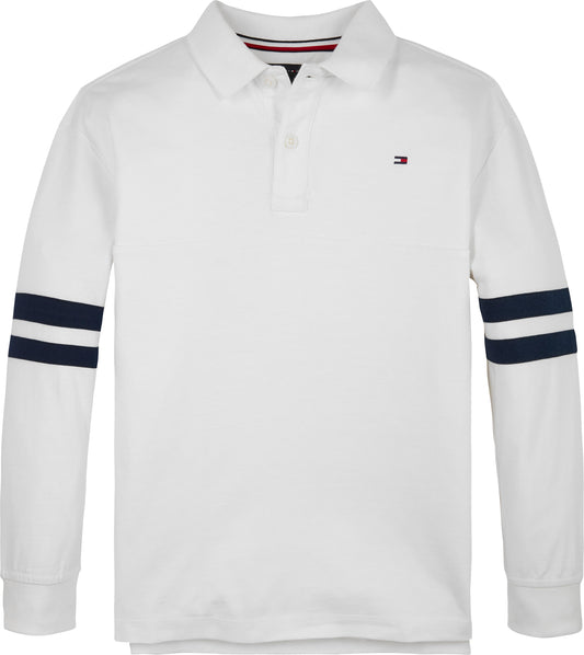 Polo da bambino con logo lettering ricamato e stampato sul retro (4 e 5 anni) KB0KB09712YBR