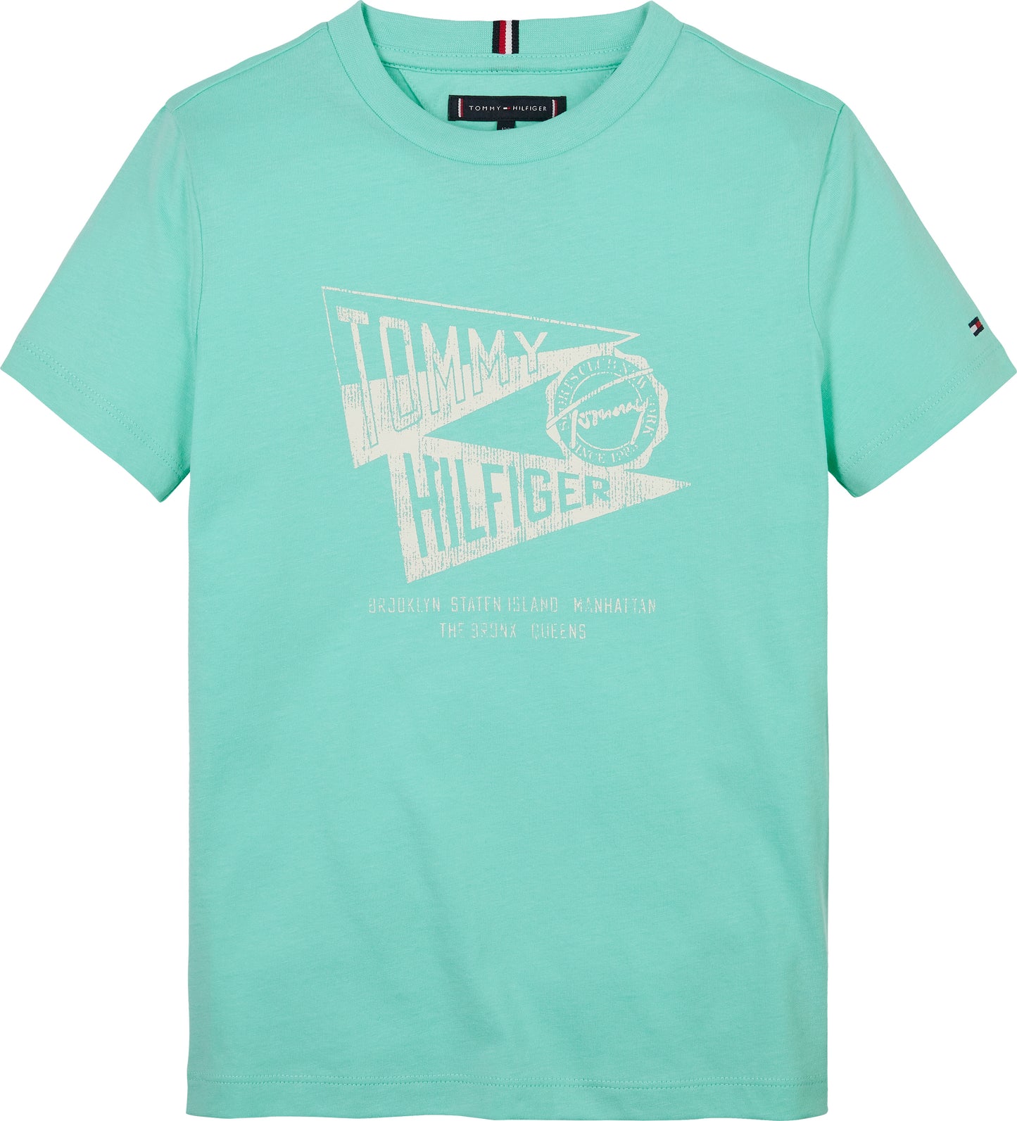 T-shirt girocollo da bambino con stampa logo lettering sul davanti (6 e 7 anni) KB0KB09719L6Z