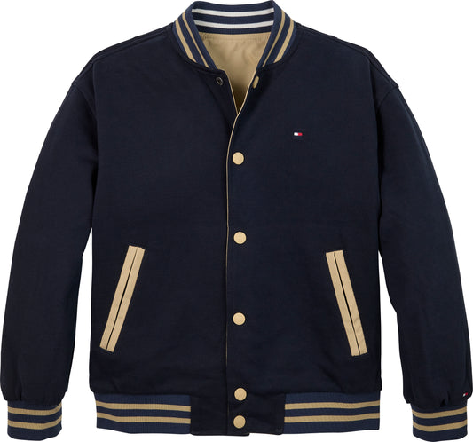 Giacca bomber da ragazzo reversibile con logo sul retro KB0KB09740AB9