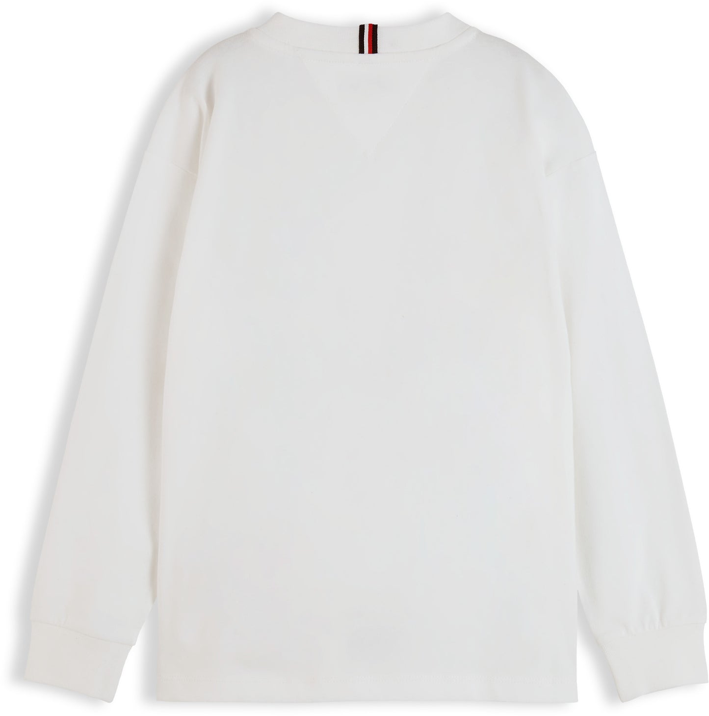 Maglia girocollo da bambino in cotone con bandierina logo ricamata sul petto a sinistra (4 e 6 anni) KB0KB09846YBR