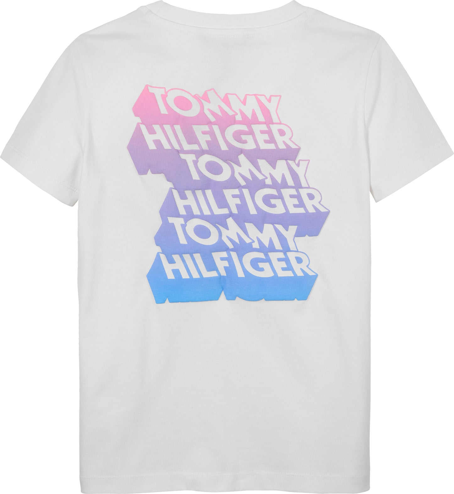 T- shirt girocollo da bambino e ragazzo con maxi stampa a fantasia graffiti logo lettering sul retro KB0KB09848YBR