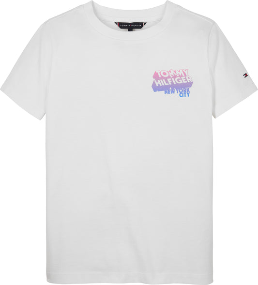 T- shirt girocollo da bambino con maxi stampa a fantasia graffiti logo lettering sul retro (4 e 5 anni) KB0KB09848YBR