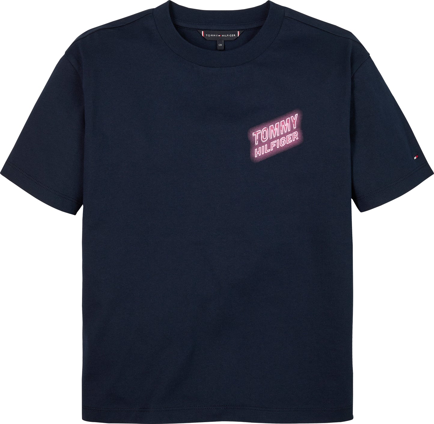 T-shirt girocollo da ragazzo con maxi grafica neon con logo New York City KB0KB09849C1G