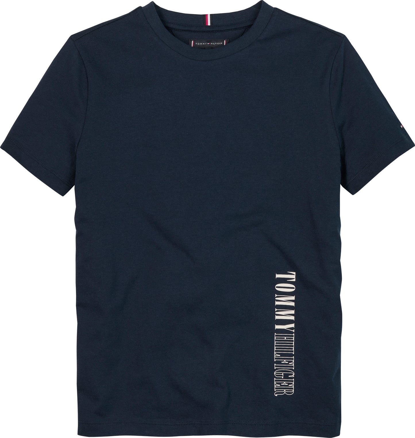 T-shirt girocollo da ragazzo con stampa logo lettering verticale laterale KB0KB09870C1G