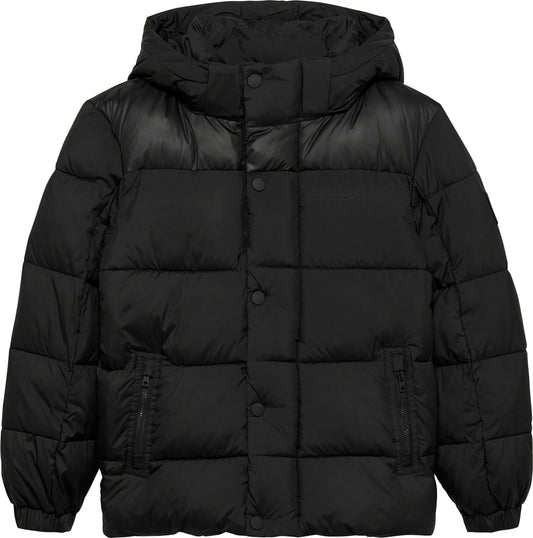 Giubbotto da ragazzo con trapuntatura orizzontale e imbottitura pesante KB0KB10093BDS