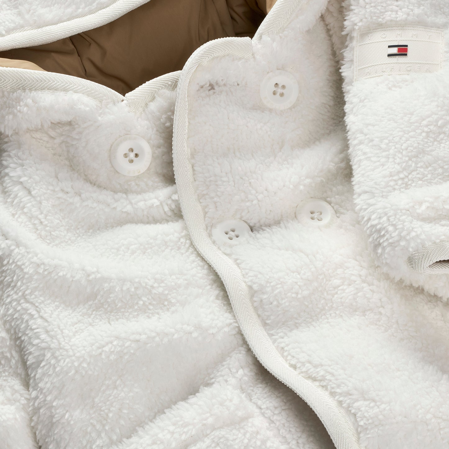 Giubbino da neonata reversibile in ecopelliccia con cappuccio KN0KN02064GUQ