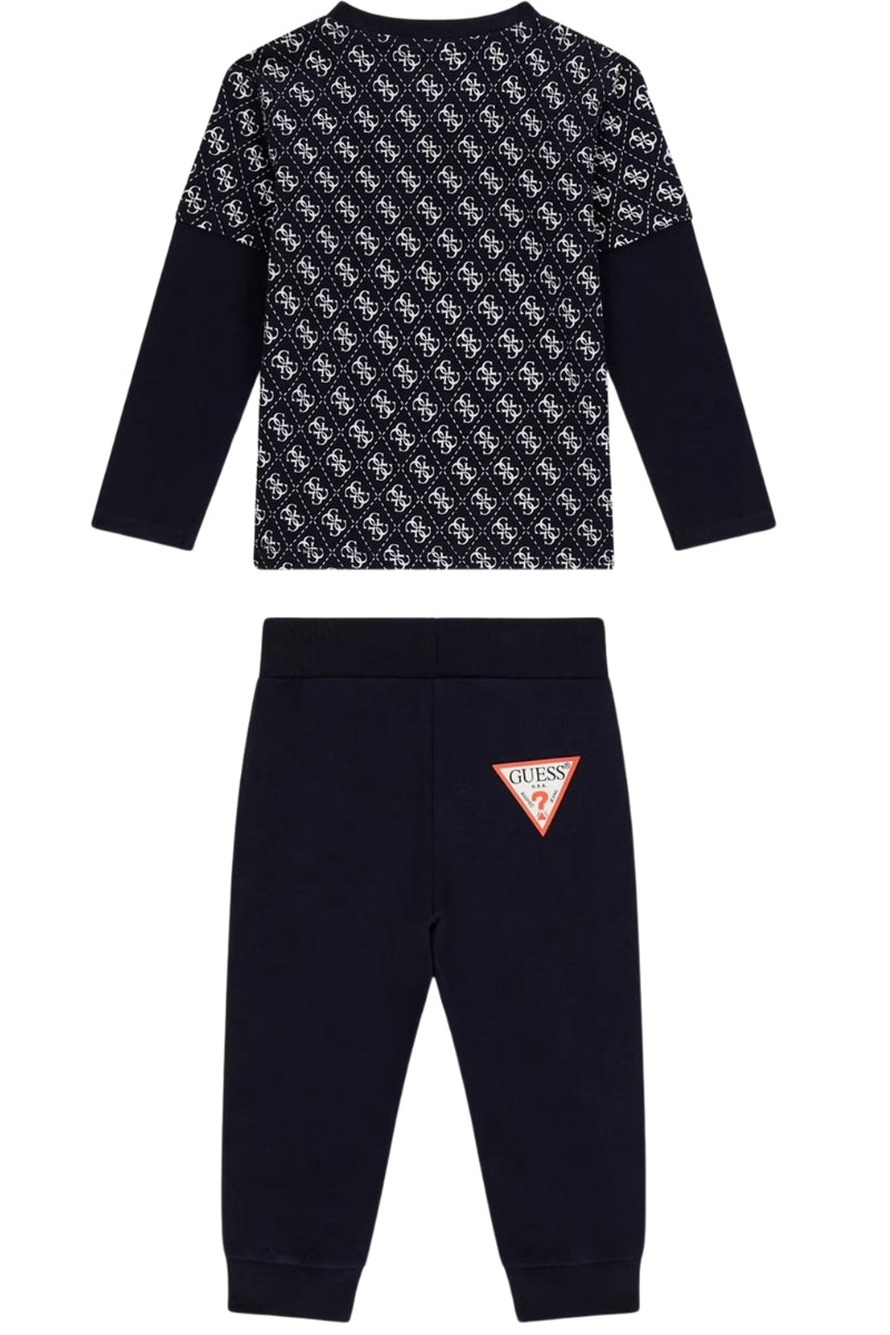 Tuta da bambino con maglia con stampa logo 4G all over e pantaloni N5YG00K8HM4