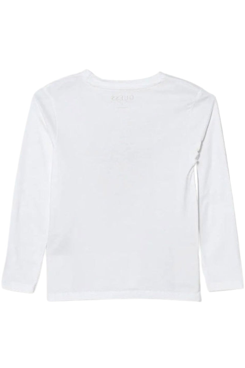 Maglia girocollo da bambino in cotone con stampa stilizzata triangolo logato  N5YI03K8HM4