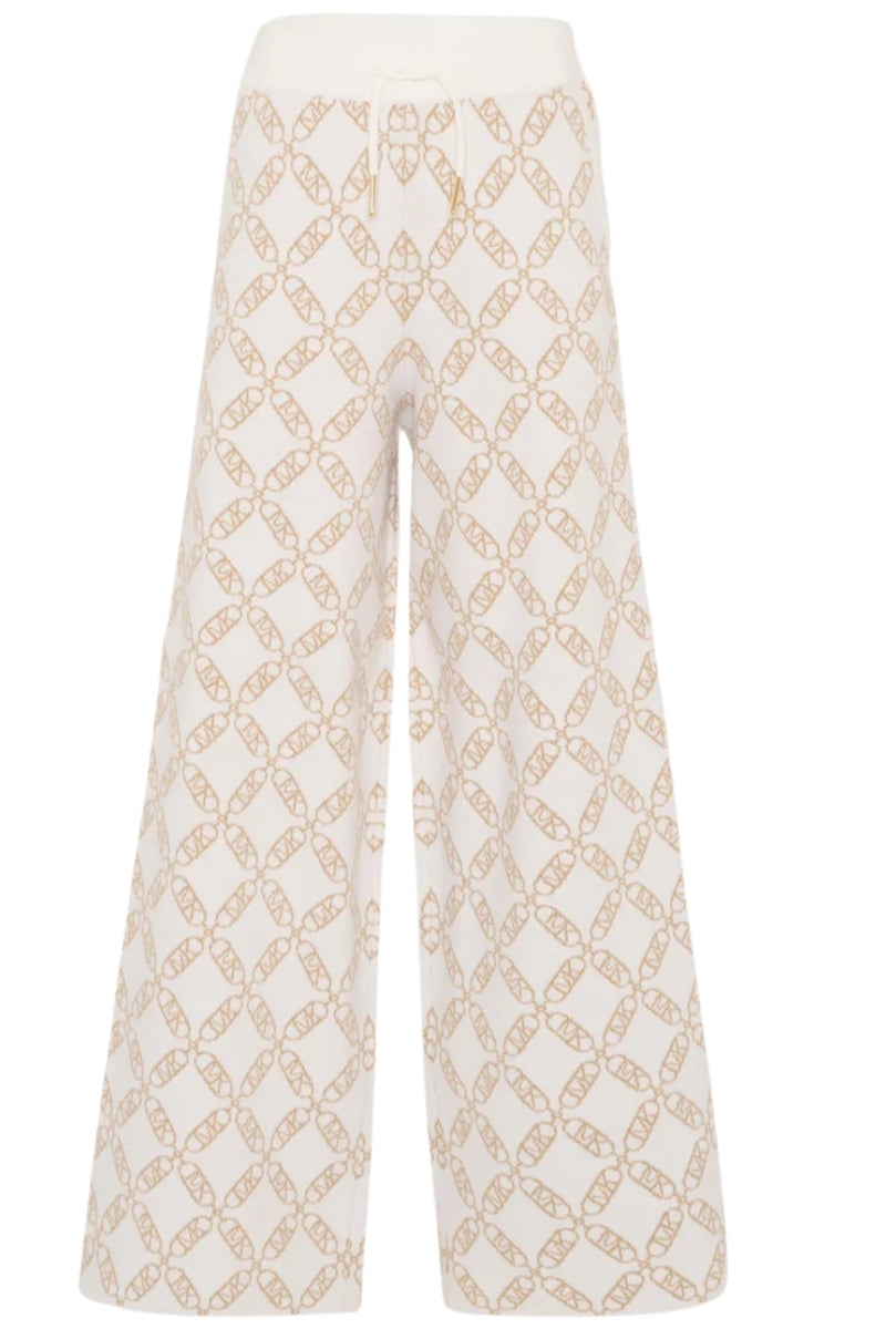 Pantaloni da bambina e ragazza in maglia con logo monogram all over R30452