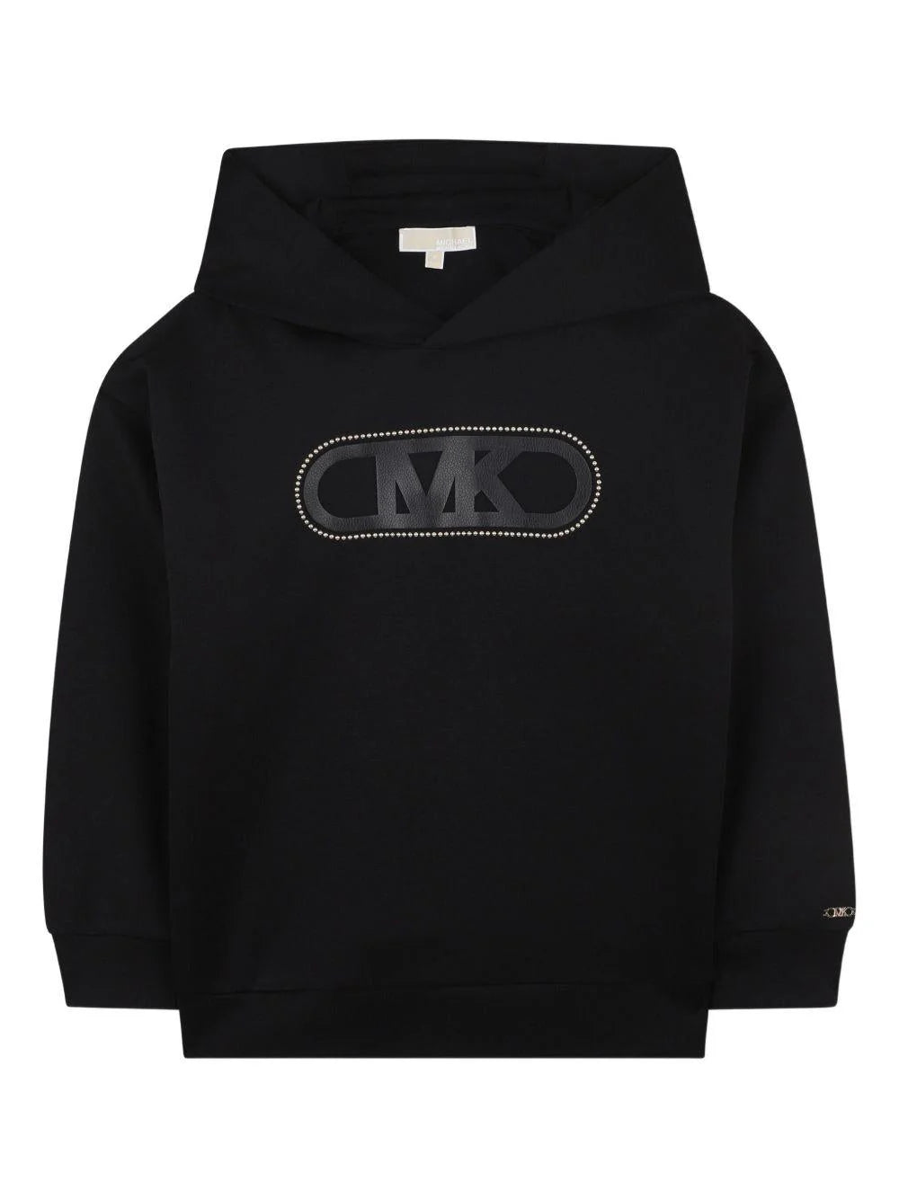 Felpa da bambina e ragazza con maxi logo monogram e strass sul davanti R30473