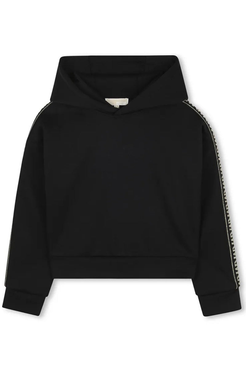 Felpa da bambina e ragazza in cotone con fascia laterale multi logo monogram R30478
