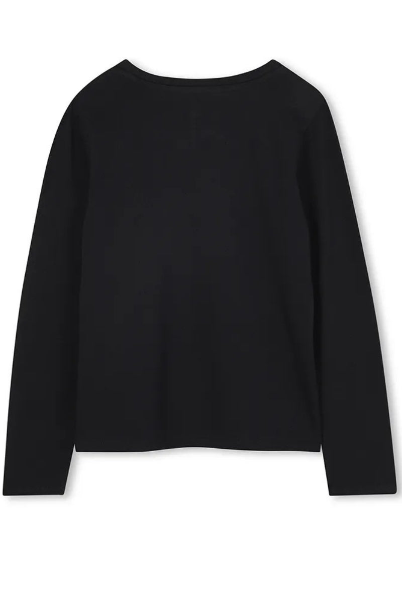 Maglia da bambina e ragazza in cotone con logo lettering laminato sul davanti R30488