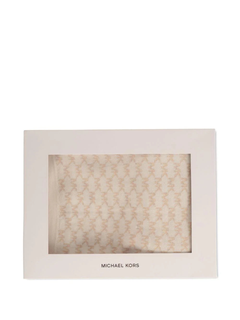 Copertina da neonata in lana jacquard con logo monogram all over R30529