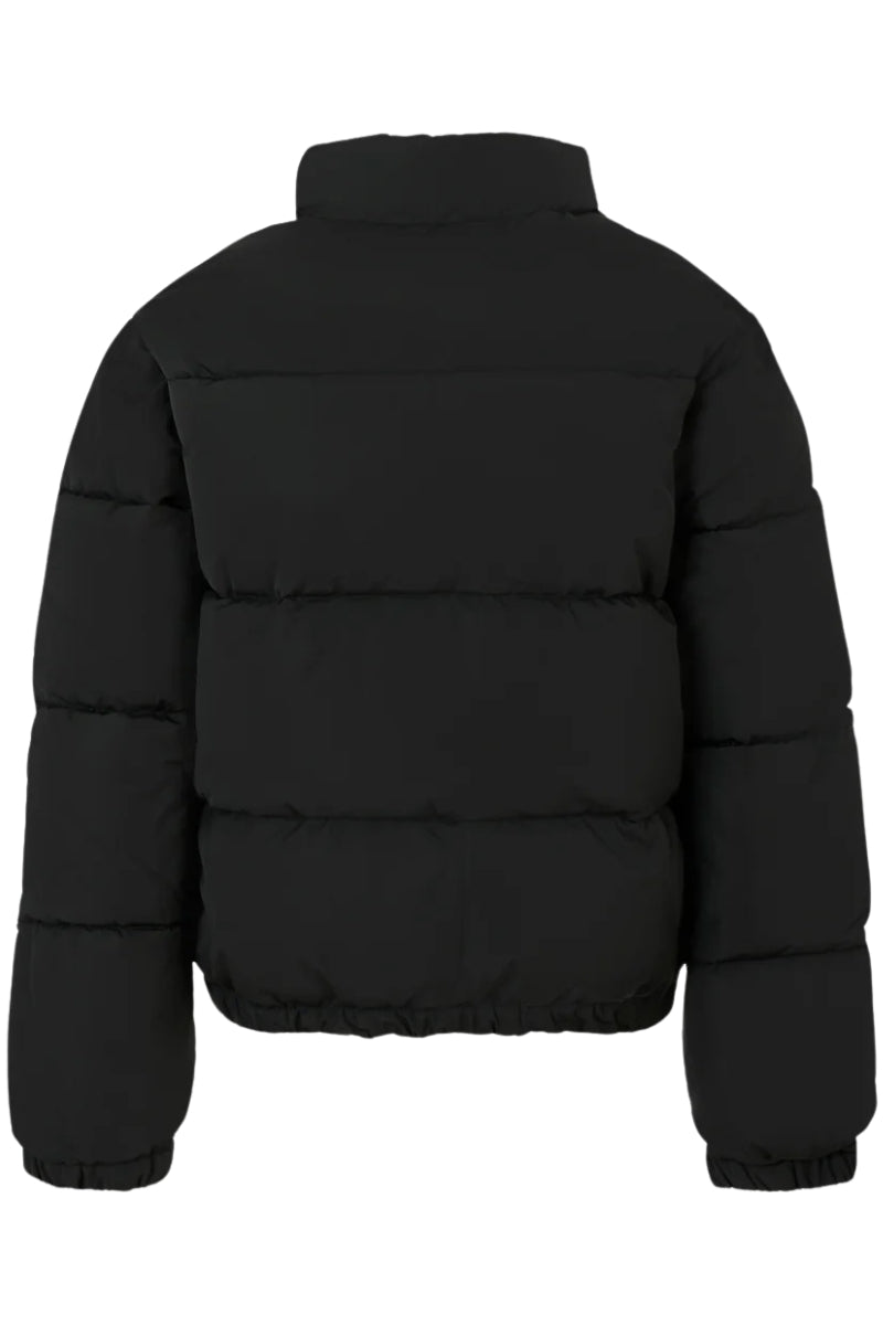 Giubbotto da bambino e ragazzo con imbottitura pesante e logo monogram cucito a contrasto colore a sinistra RBA25014PI