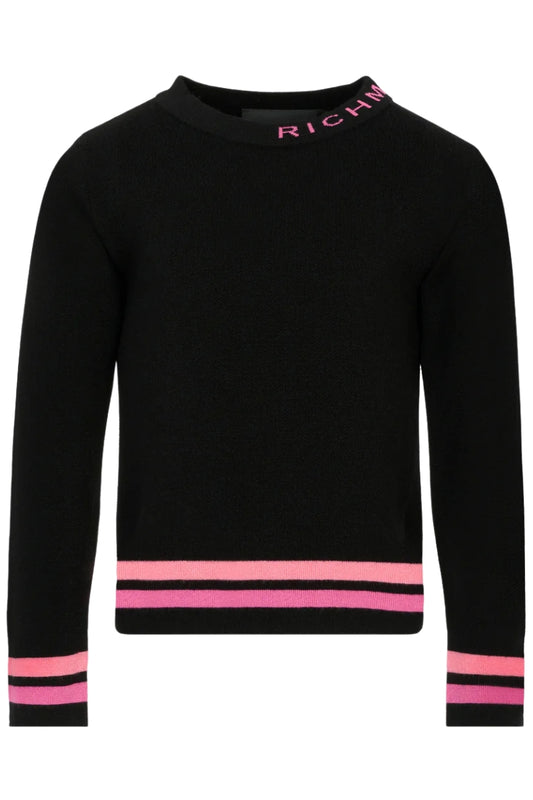 Maglione da bambina e ragazza con dettagli a contrasto colore RGA25214MA