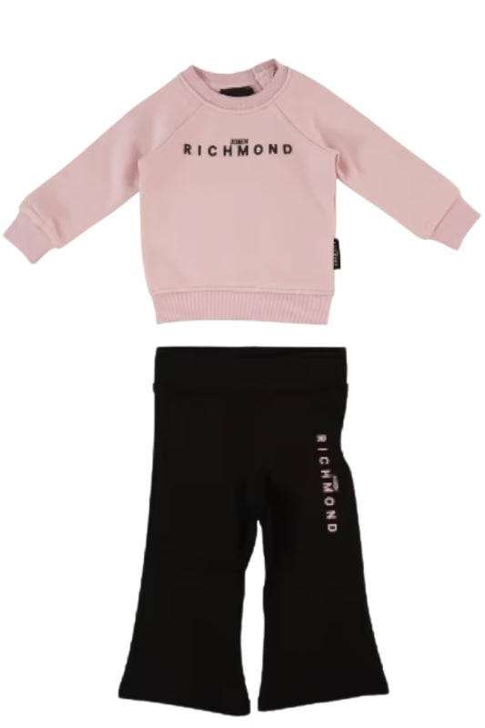 Tuta da neonata con felpa e pantaloni a zampa RIA25017CF