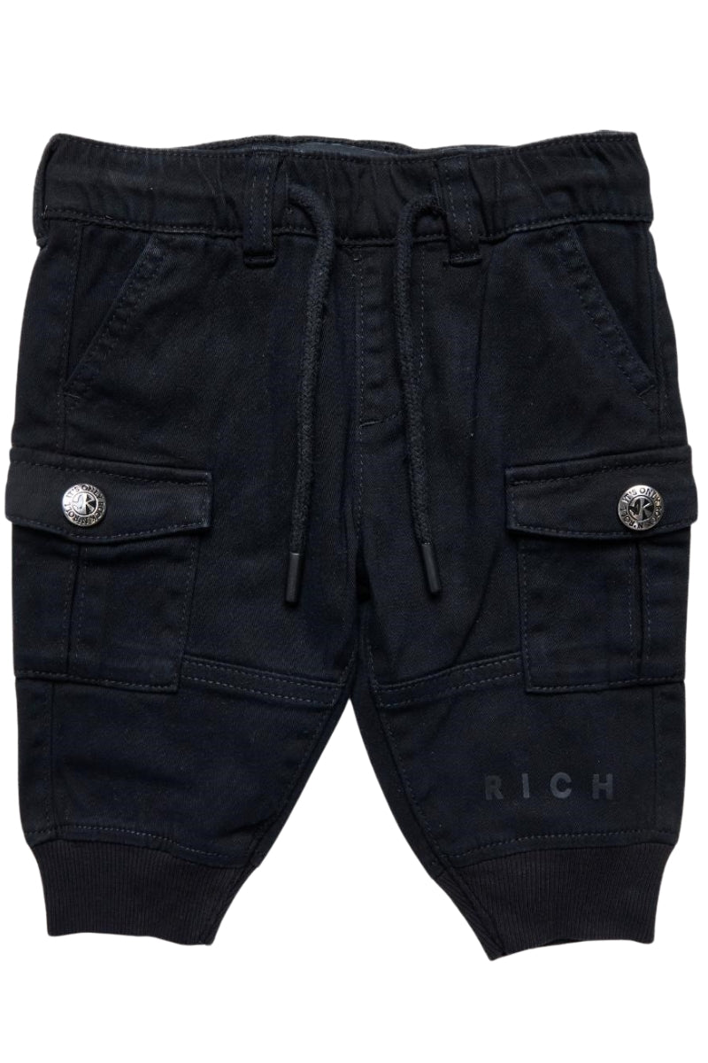 Pantaloni cargo da neonato con dettagli ton sur ton RIA25042PA