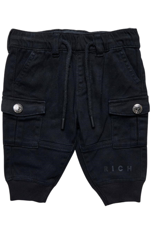 Pantaloni cargo da neonato con dettagli ton sur ton RIA25042PA