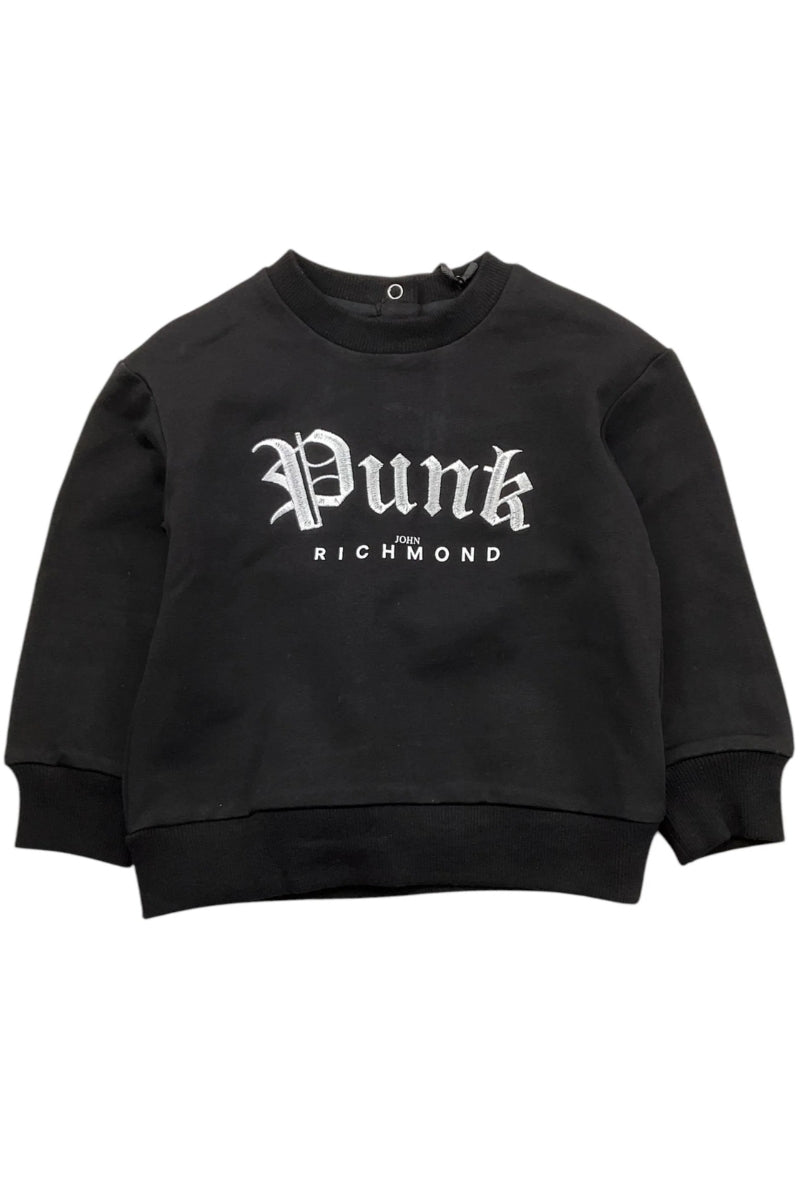 Felpa girocollo da neonato con logo lettering e scritta PUNK ricamati sul davanti RIA25103FE