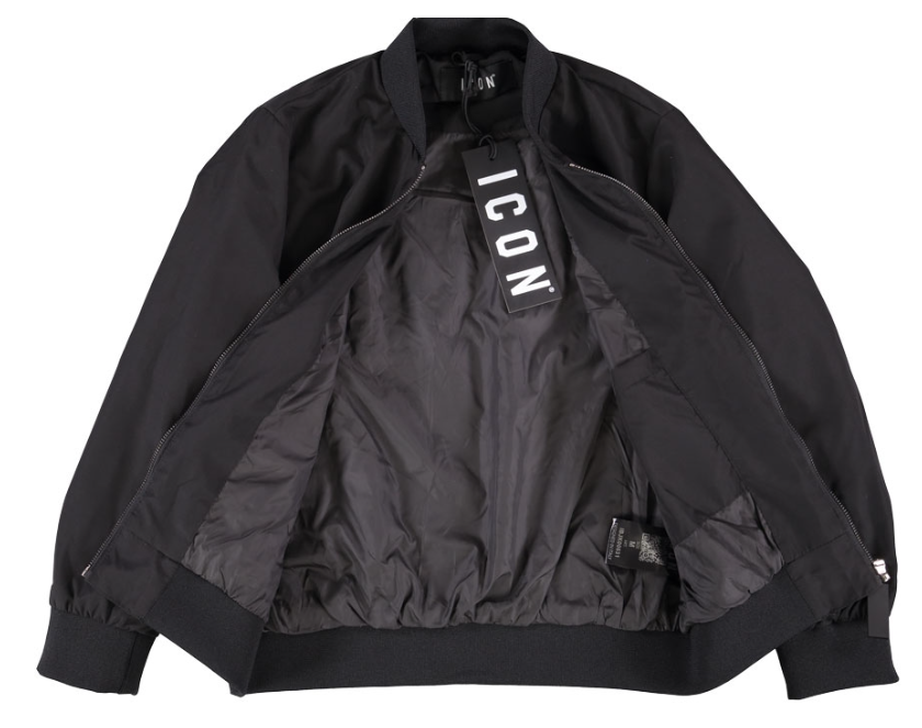 Giubbotto da ragazzo in tessuto tecnico modello bomber con maxi logo sul retro IBJK00631