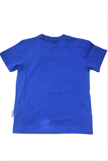 T-shirt girocollo da ragazzo con maxi logo lettering trasversale stampato sul davanti IBKS001172