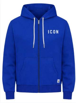 Felpa aperta da ragazzo con maxi logo lettering a contrasto sul cappuccio IBSW001077