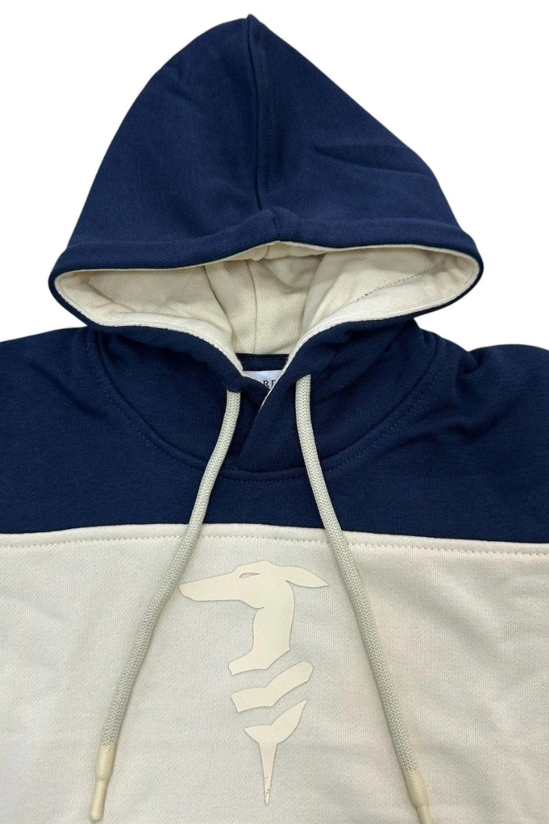 Felpa da bambino in cotone garzato con cappuccio e banda a contrasto colore  TBA25056FE