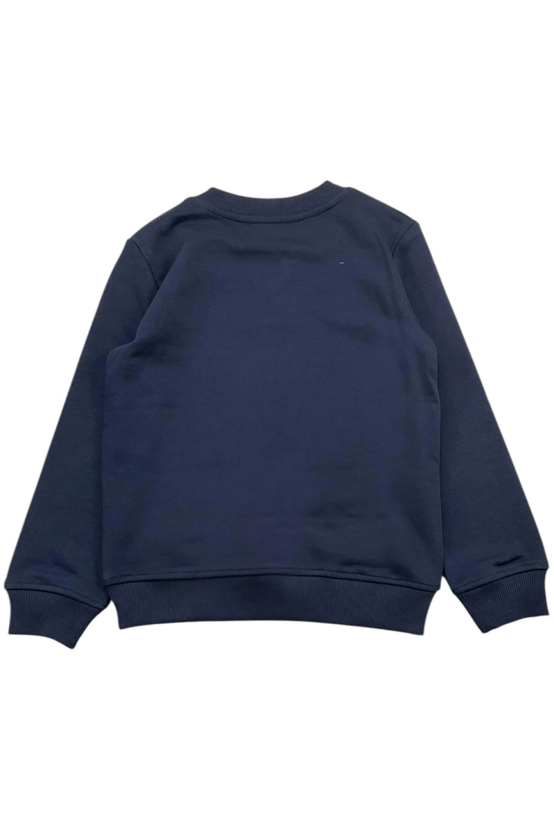 Felpa girocollo da bambino con logo lettering a contrasto cucito sul davanti TBA25058FE