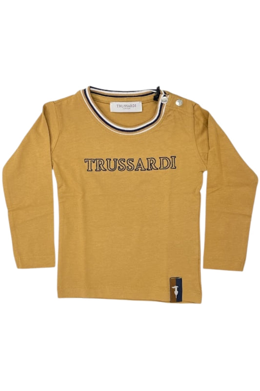 Maglia da neonato con logo lettering e dettagli a contrasto colore TIA25071TS