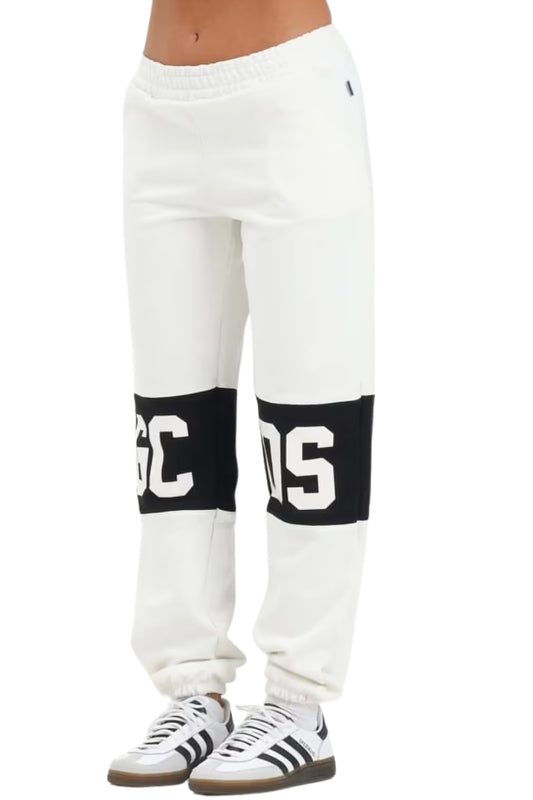 Pantaloni tuta da ragazzo e ragazza con maxi banda loggata a contrasto colore fronte e retro B2JU3017BA2