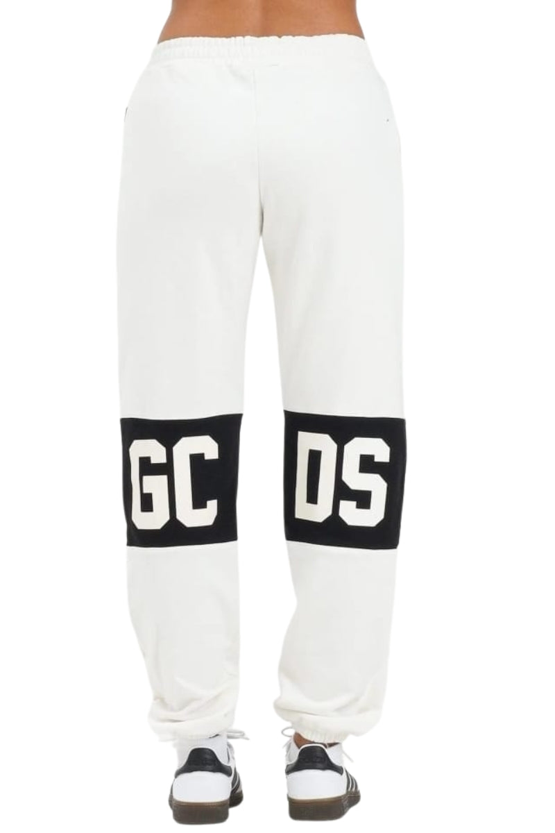 Pantaloni tuta da ragazzo e ragazza con maxi banda loggata a contrasto colore fronte e retro Z0UJQI588F004